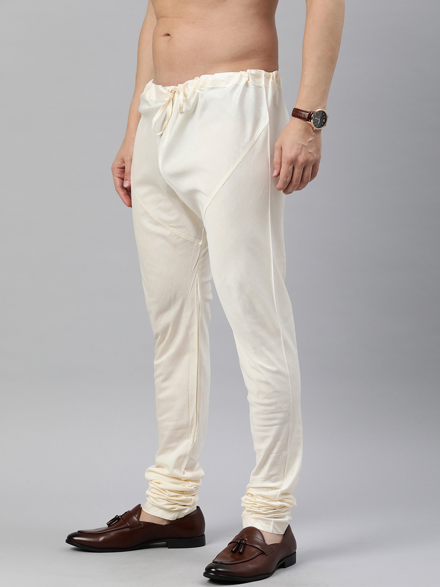 Manthan Cream Regular Fit Churidars