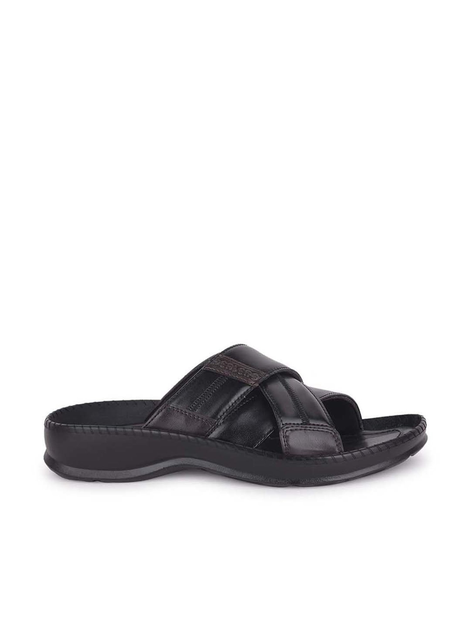 Healers by Liberty Men's Black Cross Strap Sandals