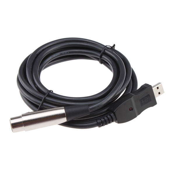 Plug and play USB2.0 USB Male to XLR Female Link Cable for Microphone