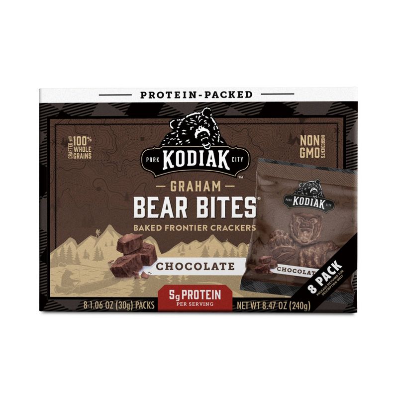 Kodiak Cakes Bear Bites Chocolate Graham Crackers - 8.48oz