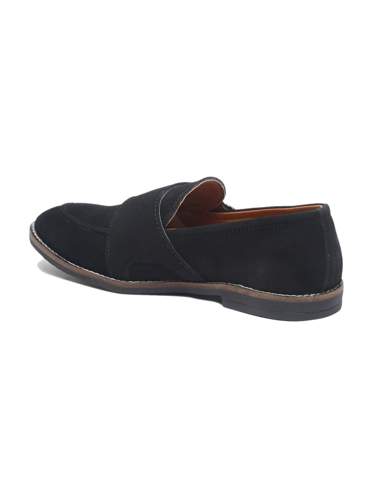 Teakwood Leathers Men's Black Monk Shoes