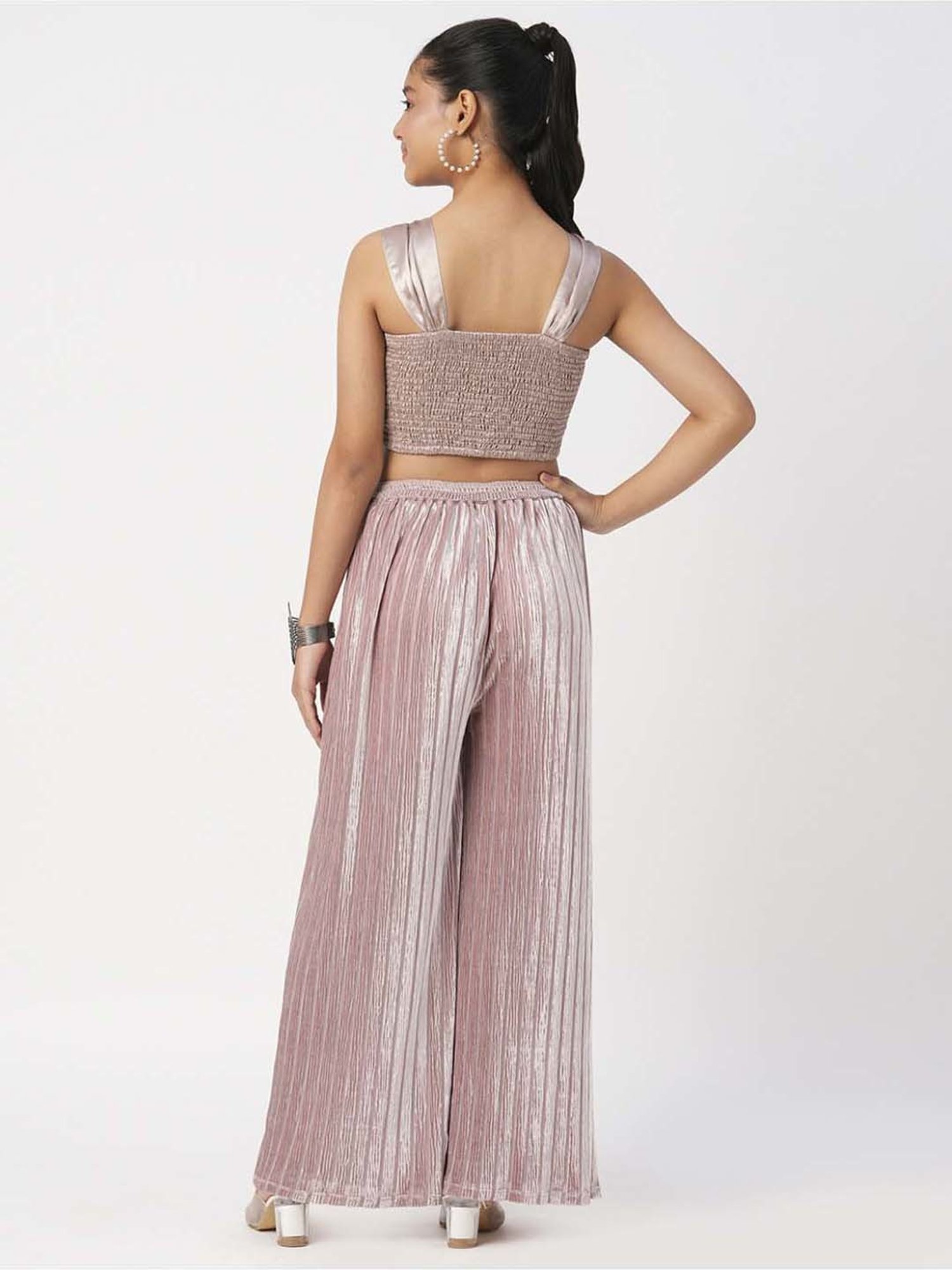 Lil Drama Kids Rose Gold Regular Fit Top Set