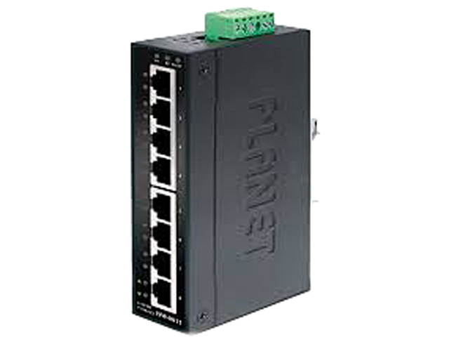 PLANET ISW-801T 8-Port 10/100TX Industrial Fast Ethernet Switch (-40~75 Degrees C Operating Temperature)
