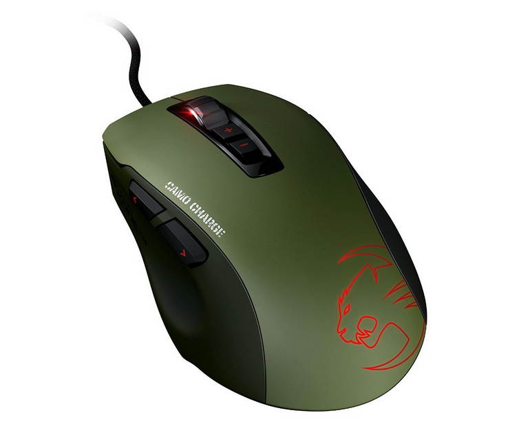 ROCCAT Kone Pure Military ROC-11-711 7 Buttons 1 x Wheel USB Wired Optical 5000 dpi Core Performance Gaming Mouse - Camo Charge