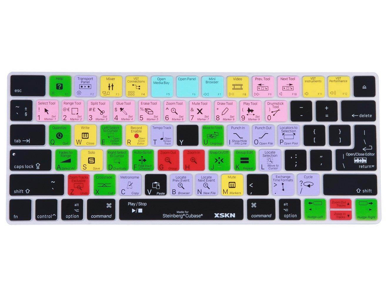 XSKN Magic Keyboard Steinberg Cubase Silicone Cover, Durable Cubase Hotkeys Keyboard Skin for Apple Magic Keyboard MLA22LL/A, MLA22B/A (Released since 2015)