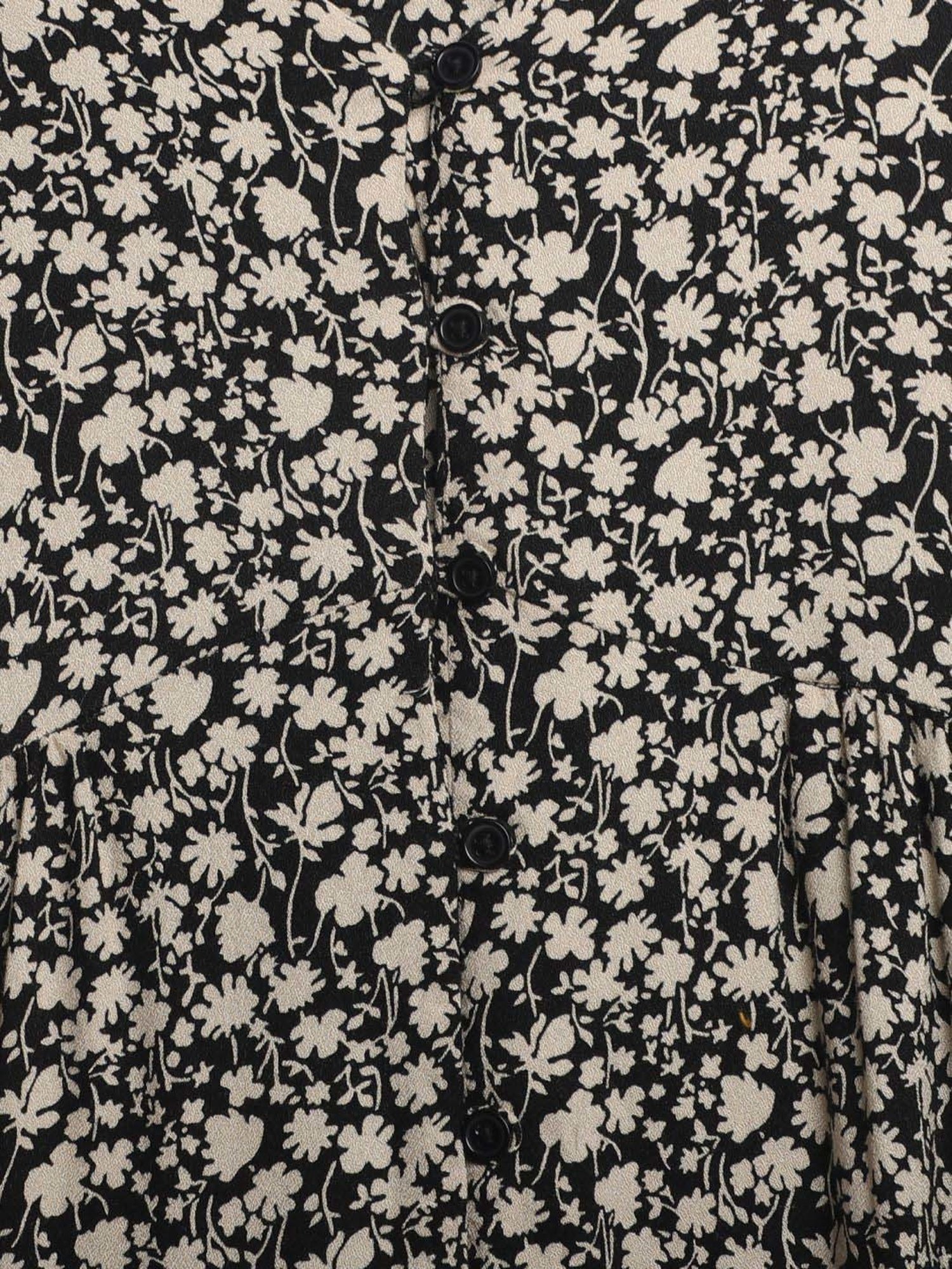 Cantabil Kids Black Floral Print Dress