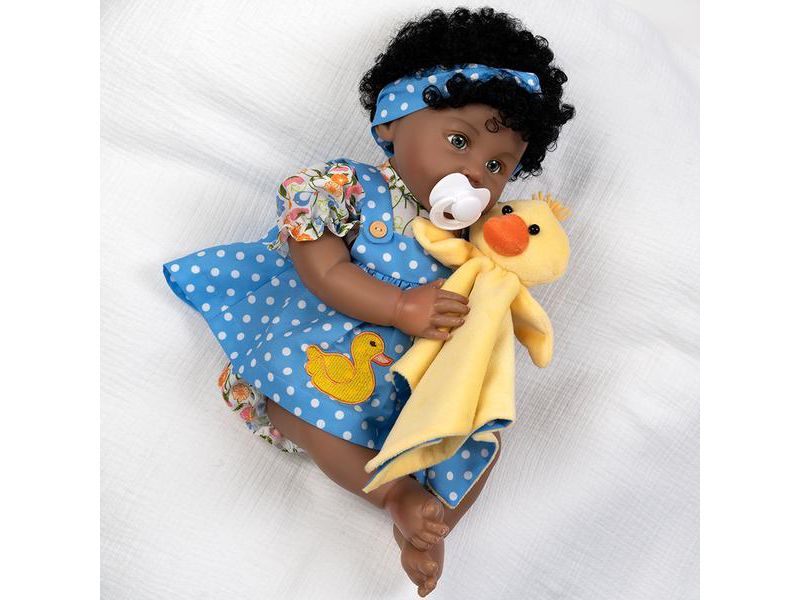 Paradise Galleries Realistic Toddler Girl Doll - Lucky Ducky, 20 inches in SoftTouch Vinyl, 6-piece Doll Gift Set