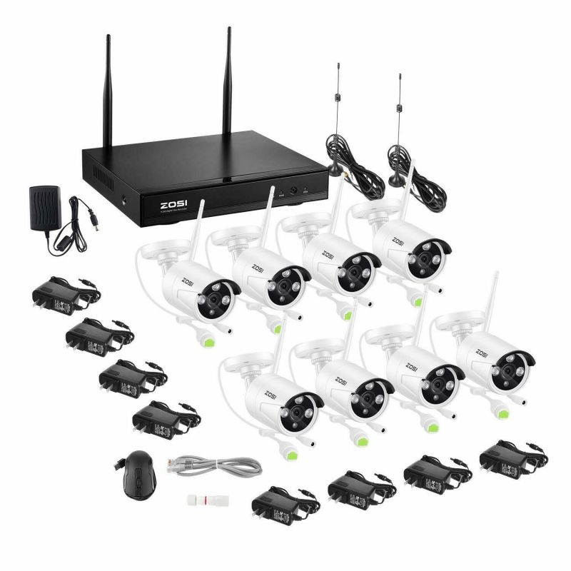 ZOSI 8CH Wireless Security Cameras System With 1TB Hard Drive8 Channel 960P N...