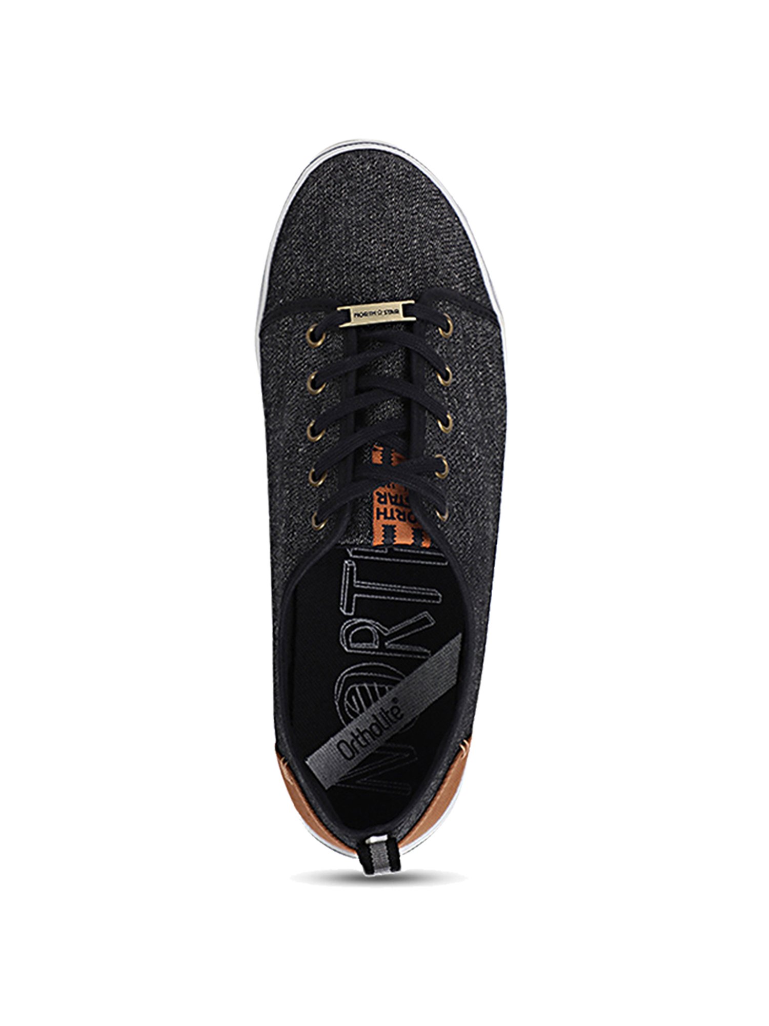 North Star by Bata Men's Black Casual Sneakers