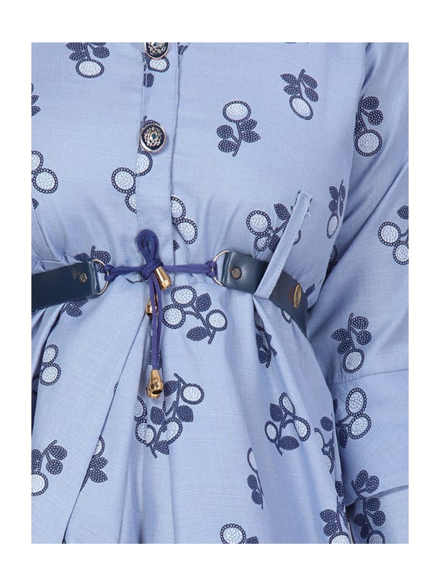 Aarika Kids Blue Printed Dress