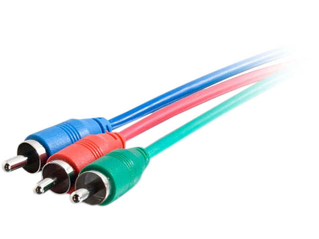 C2G 40121 25 ft. Component Video Cable With Low Profile Connectors M/M - In-Wall CMG-Rated
