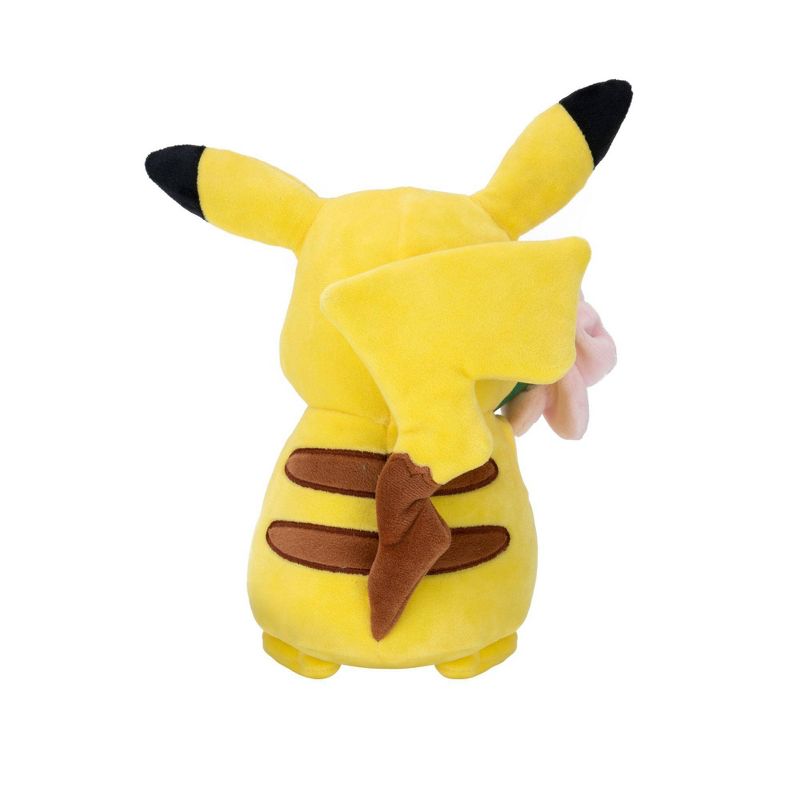 Pokemon Spring Plush Pikachu Pink Flower 8"