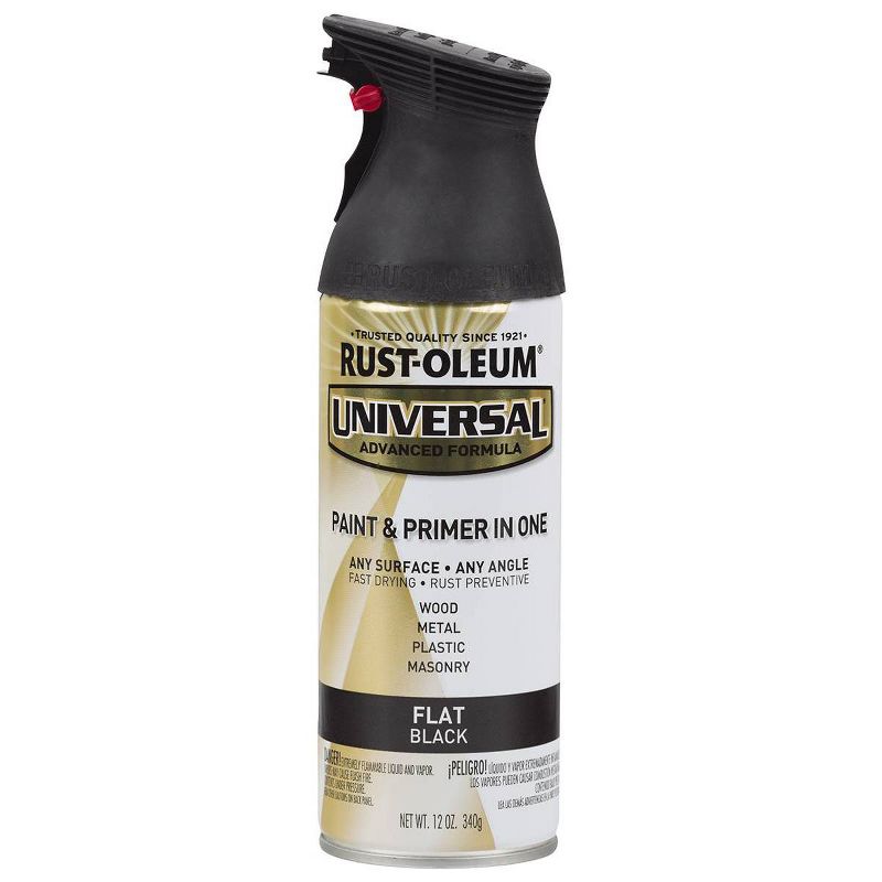 Rust-Oleum 12oz Universal Flat Spray Paint Black