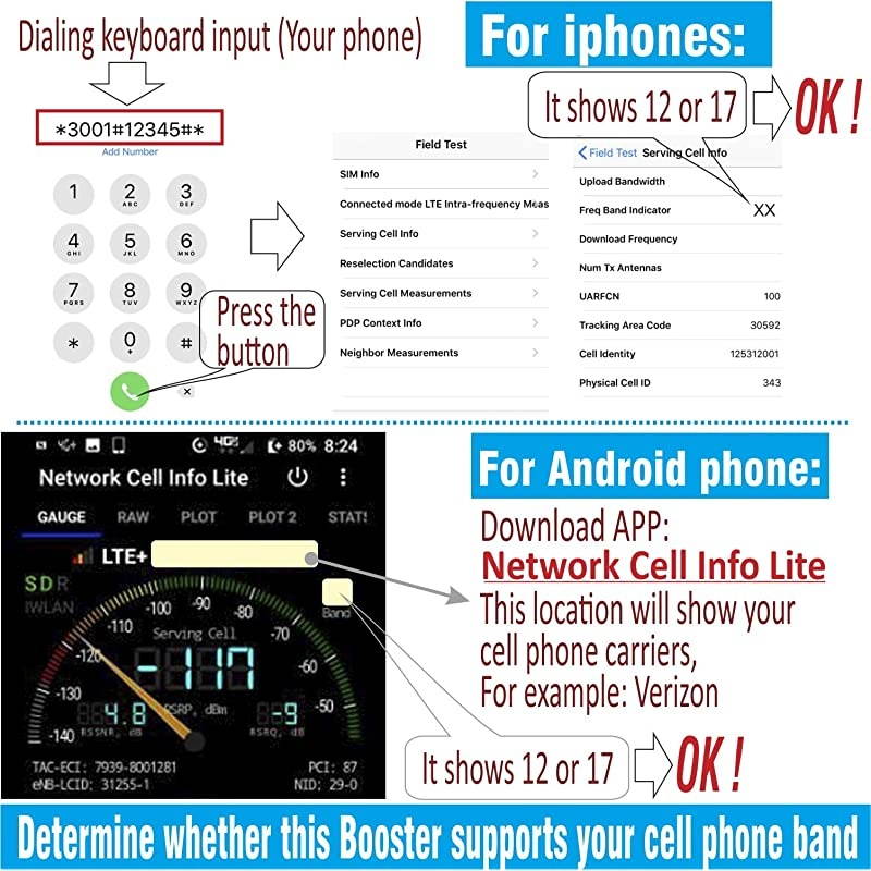 LTE ATT TMobile 65dB 700MHz Cell Phone Signal Booster for Home and Office Band 1217 FDD LTE Mobile Phone Signal Amplifier Including 45 Feet RG58 Cable Repeater Full Kit
