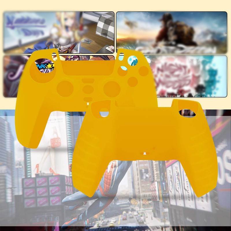 For PS5 Gamepad Silicone Protective Cover For SONY Playstation 5 Wireless Controller Protection Case With Non-slip Particles