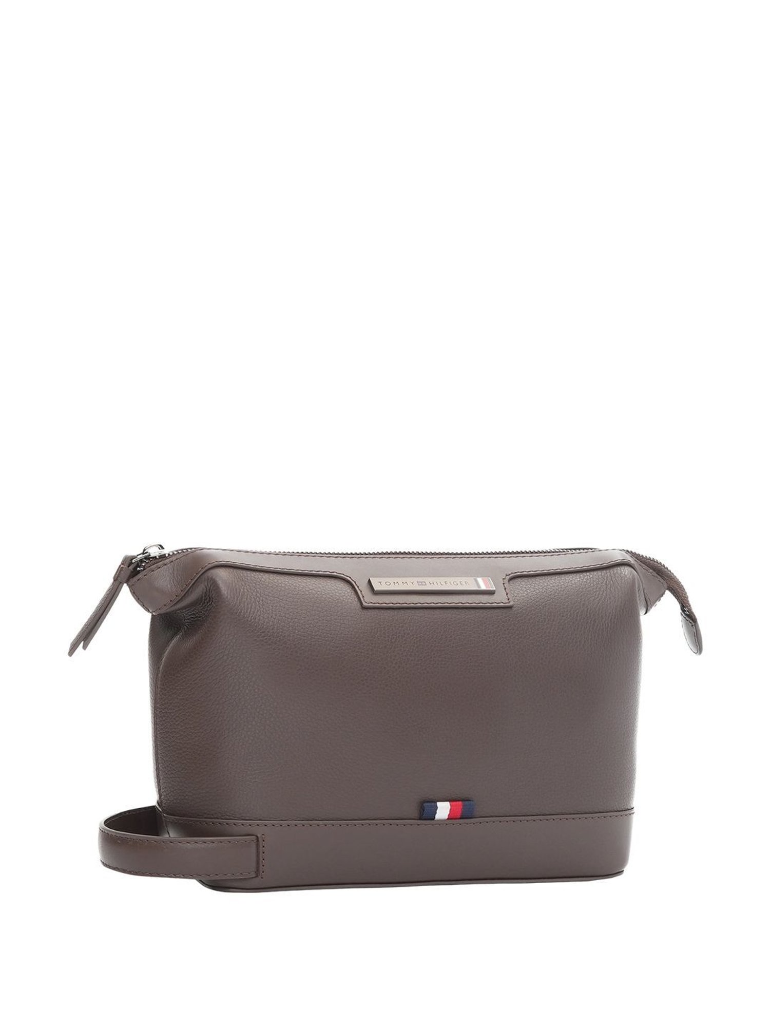 Louis Stitch Brunette Brown Leather Medium Toiletry Pouch