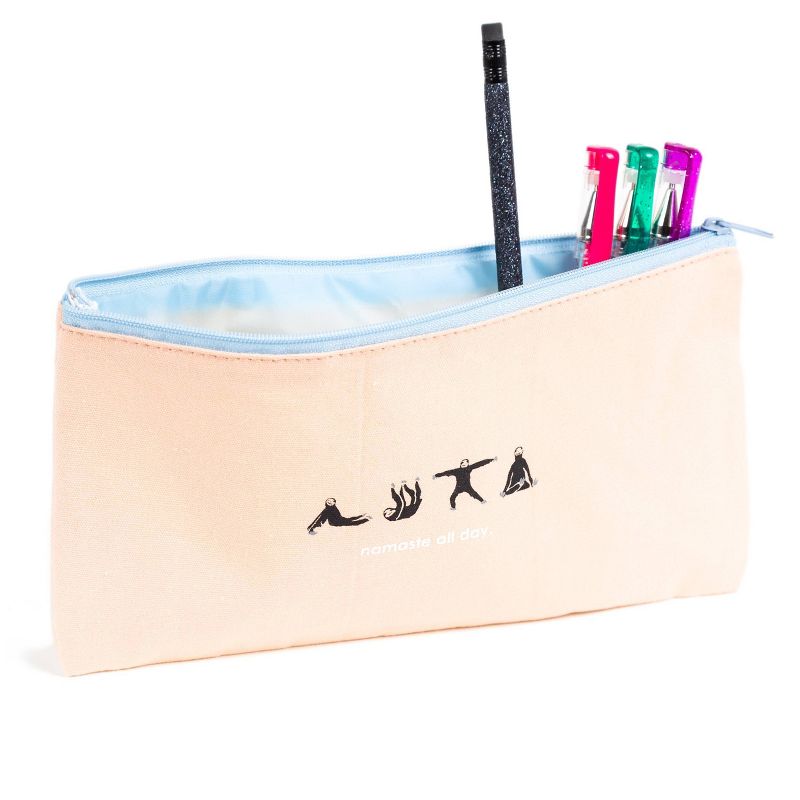 Namaste All Day Sloth Pencil Pouch Pink - Room Essentials™