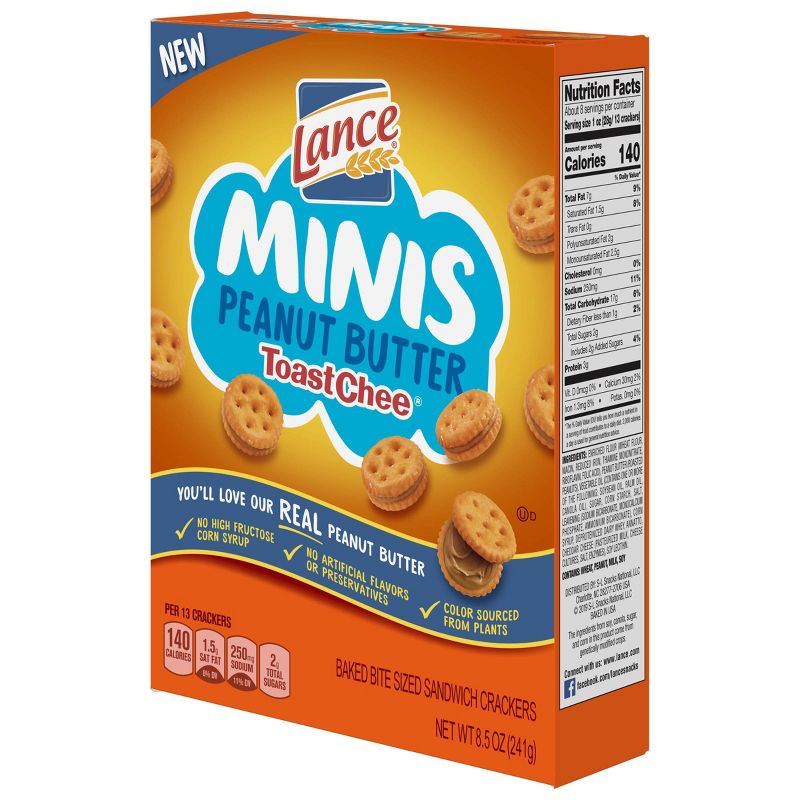 Lance Peanut Butter Toastchee Mini Sandwich Crackers - 8.5oz