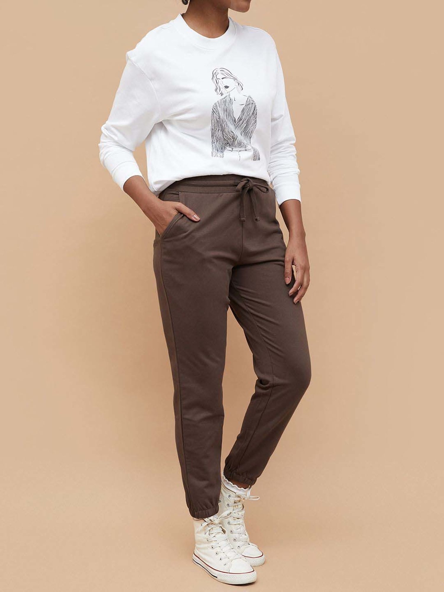 Fame Forever by Lifestyle Brown Cotton Joggers