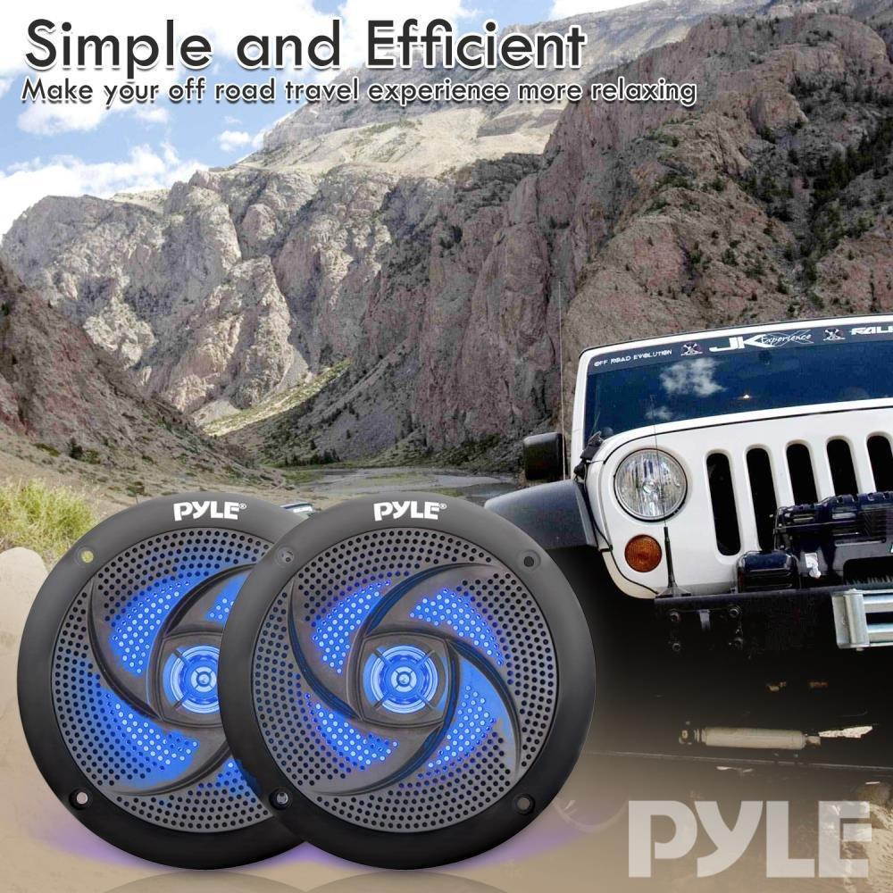 Pyle PLMRS63BL 6.5 in. Waterproof Rated Marine Speakers - 240 Watt