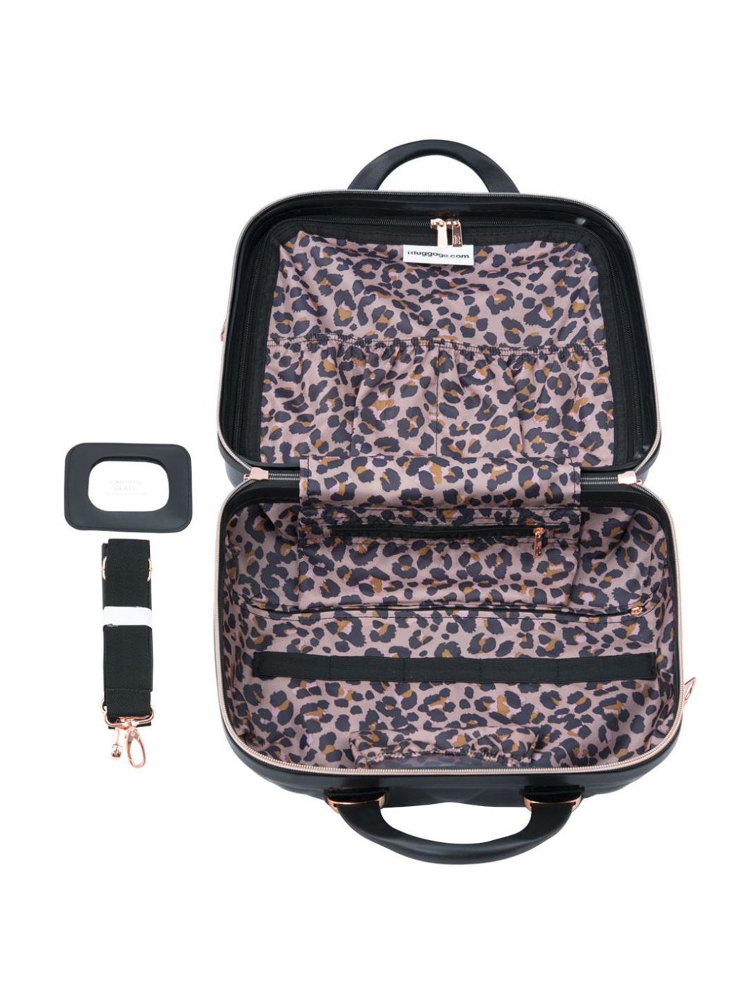 it luggage St Tropez Black Vanity Case 35cms Women Fashion Handbag Cosmetic Box