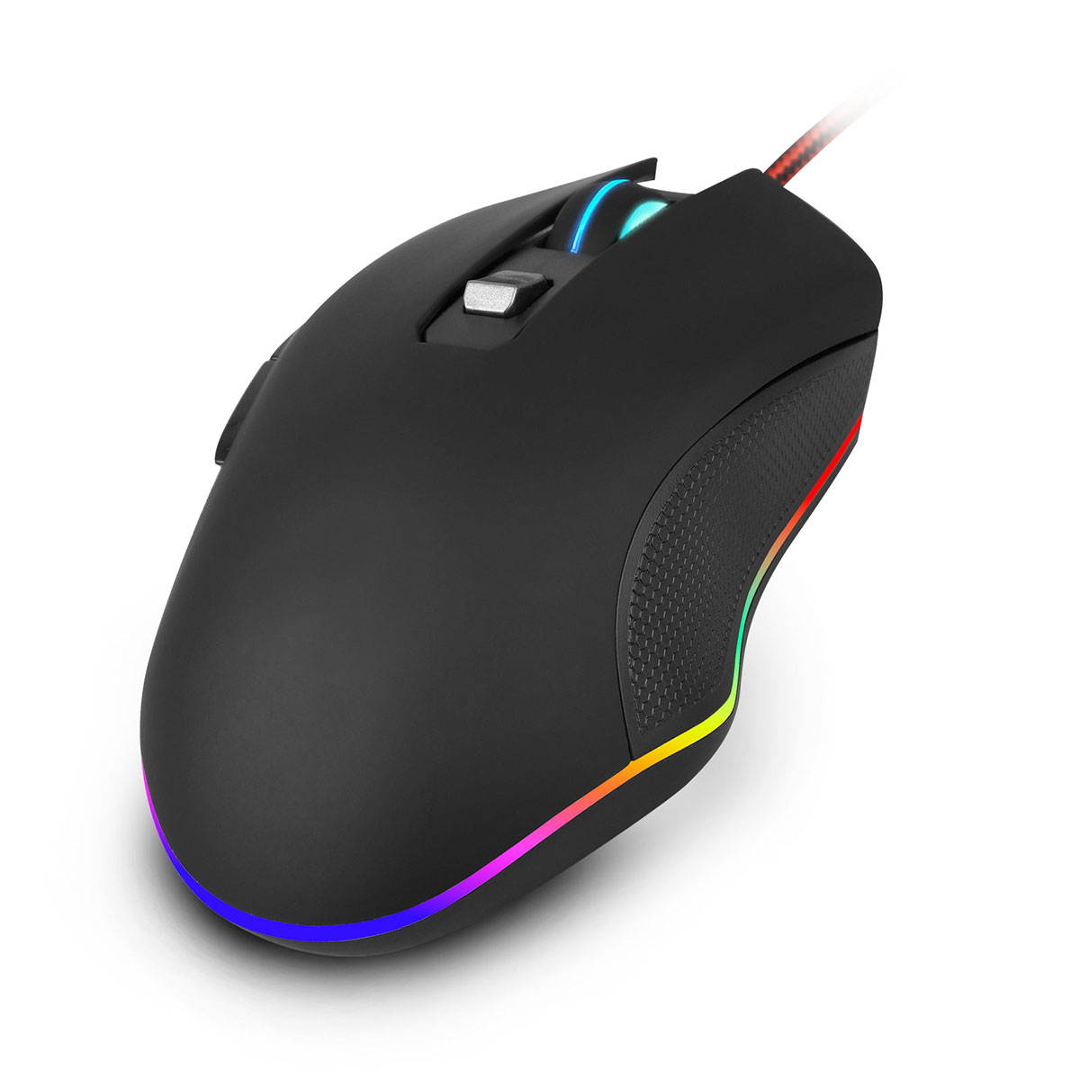 Wired Gaming Mouse RGB Backlight 3200DPI Programmable, Game USB Mice Desktop Laptop Computer PC Gaming Mouse, 6 Buttons Optical Mic for Windows 7/8/10/XP Vista Linux, Black