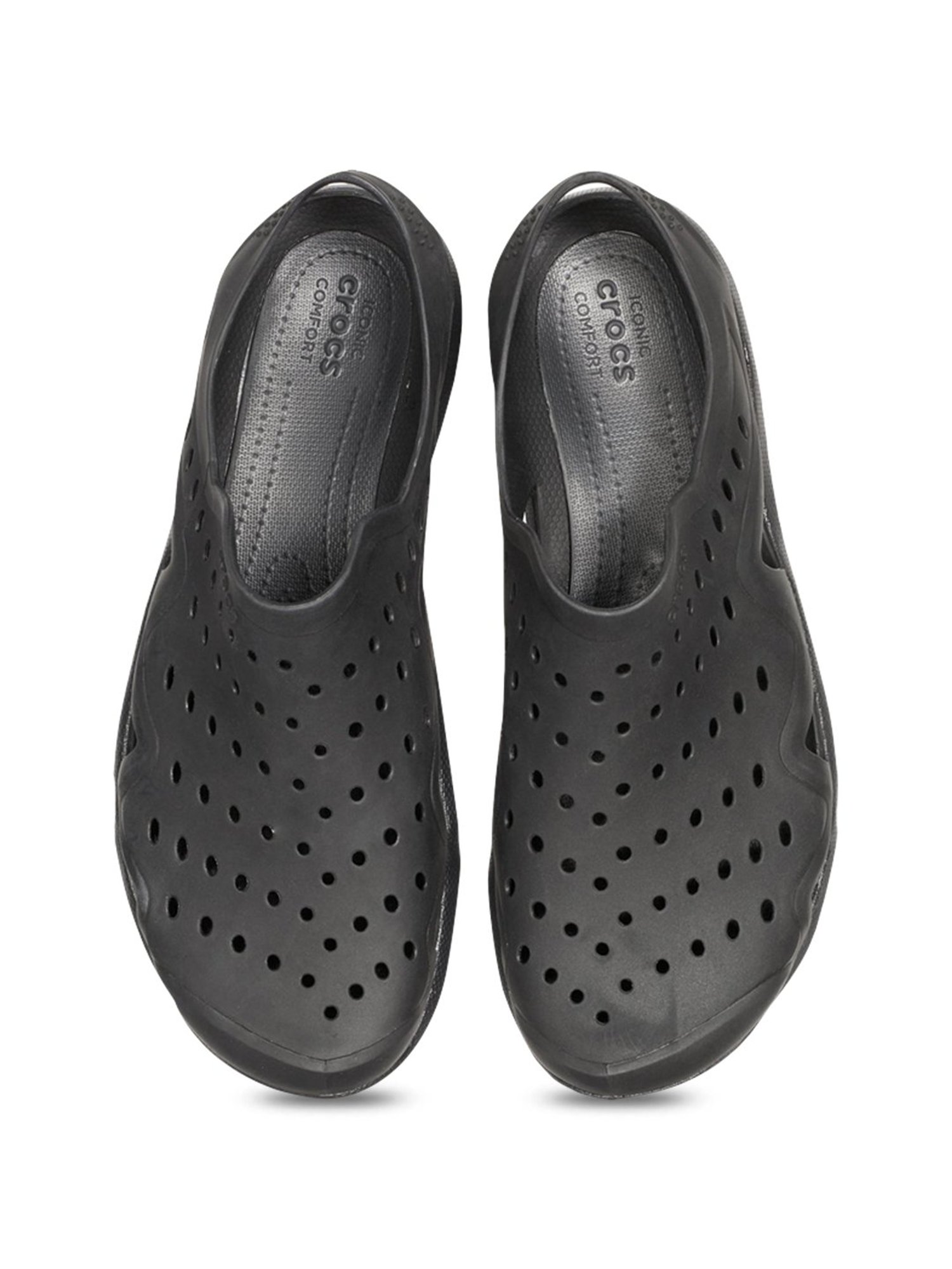 Crocs Men's Swiftwater Wave Black Sling Back Sandals