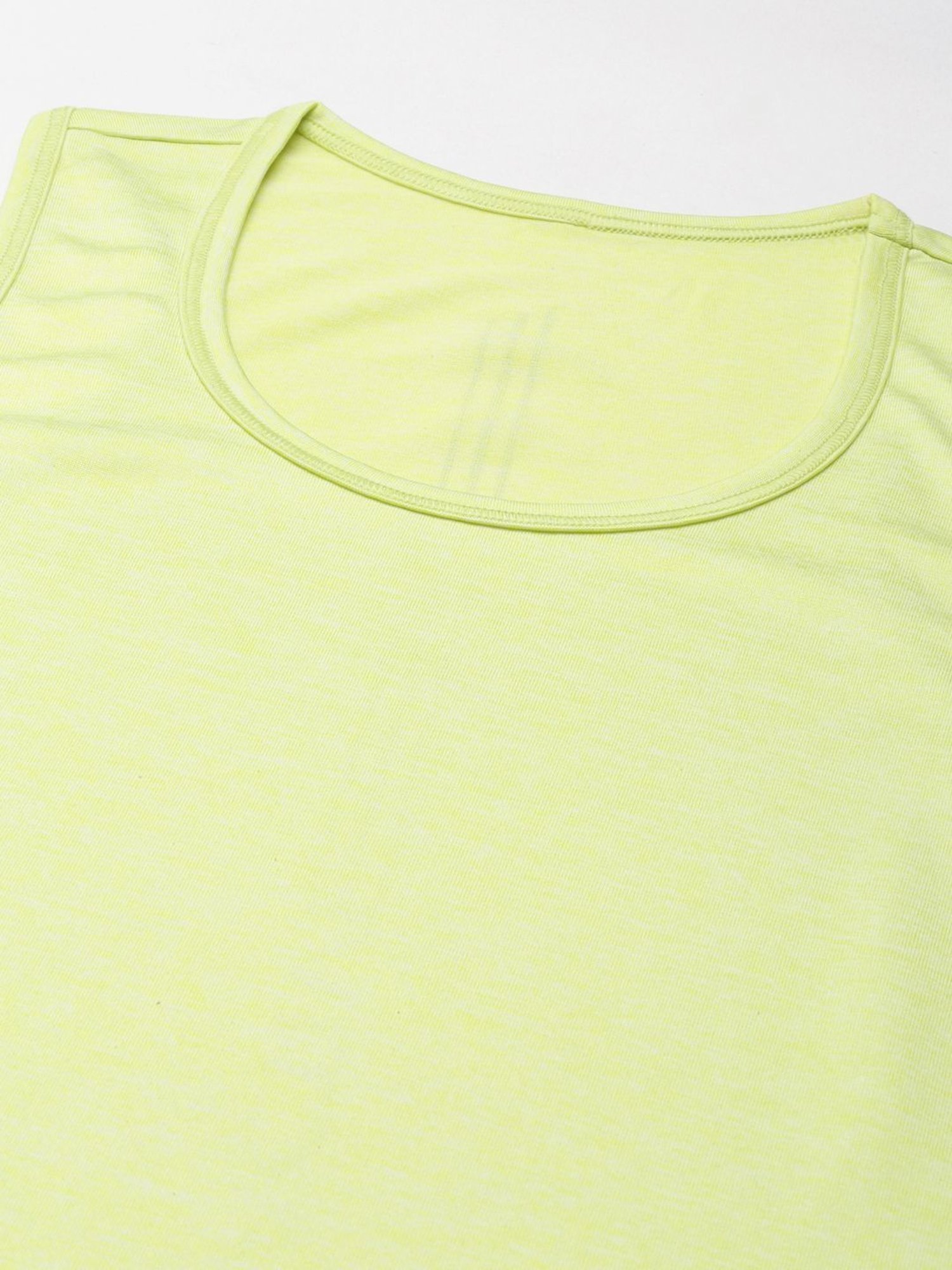 Enamor Yellow Slim Fit Tank Top