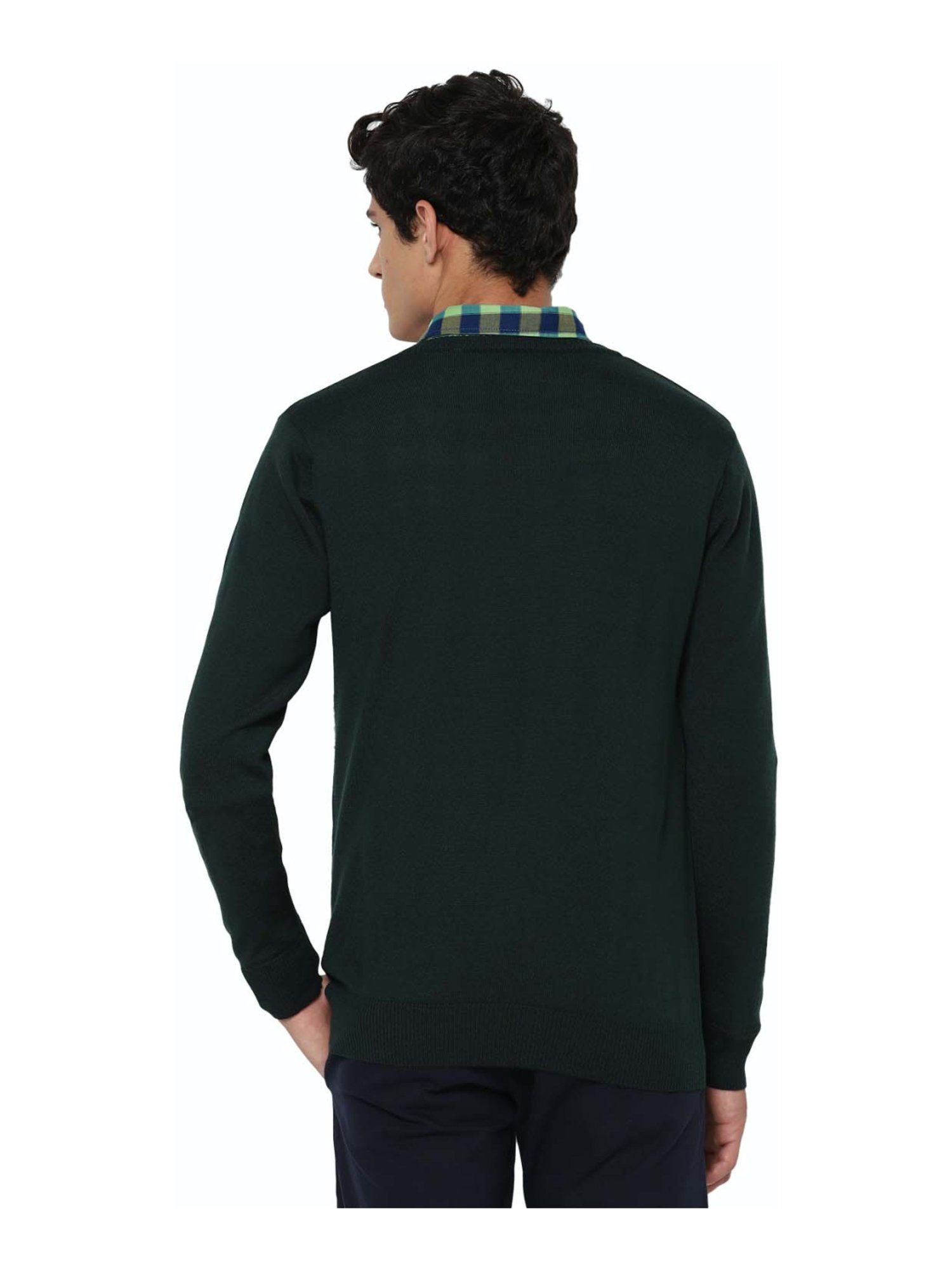 Allen Solly Green Regular Fit Sweater