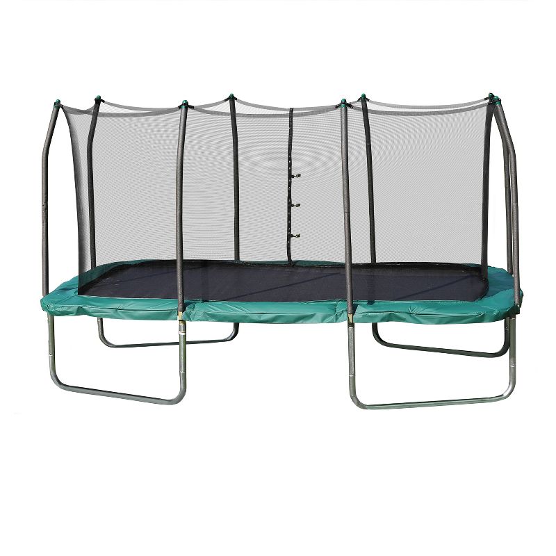 Skywalker 14' Rectangle Trampoline with Enclosure - Green