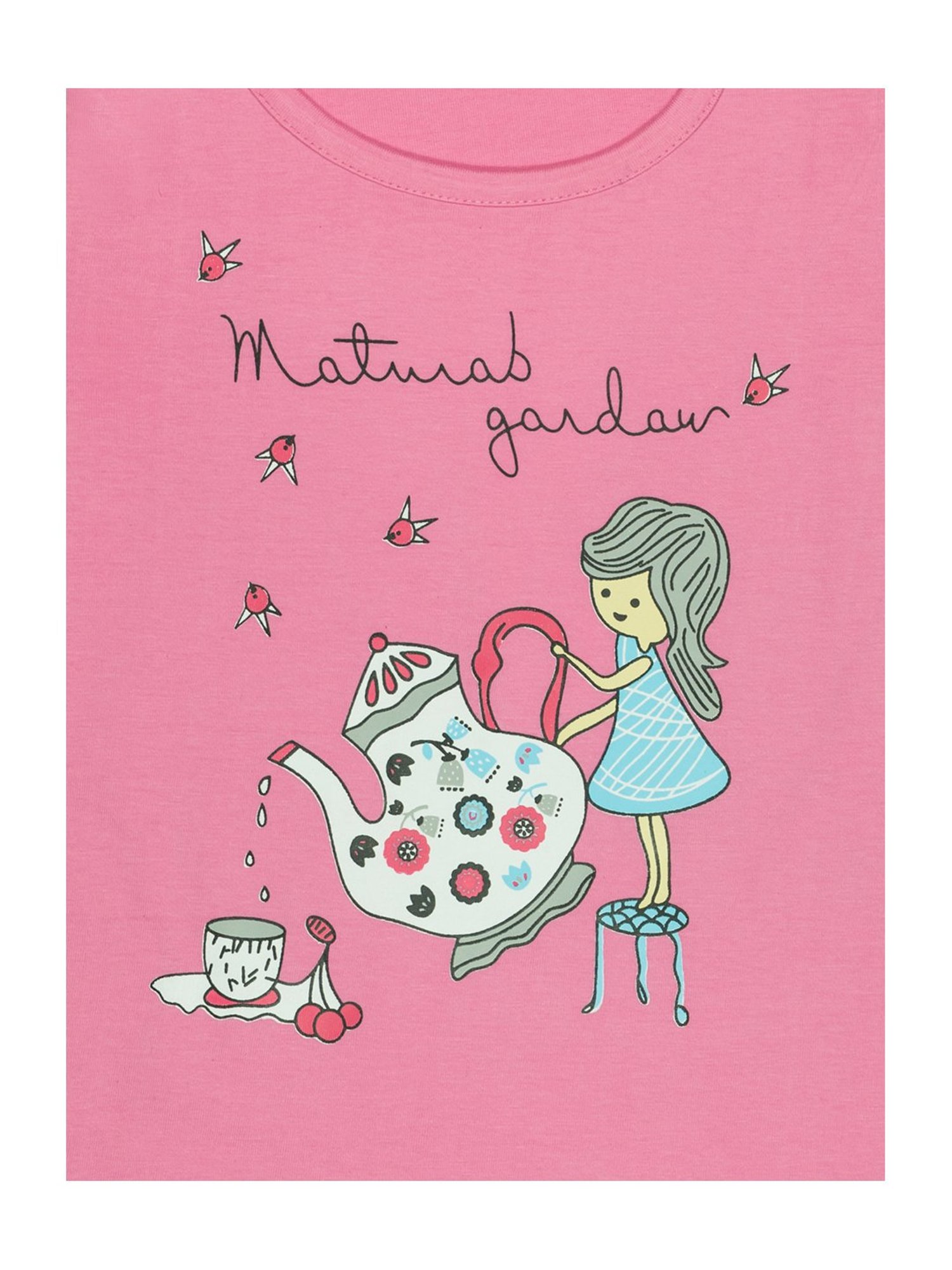 Todd N Teen Kids Pink Cotton Printed T-Shirt & Pants Set