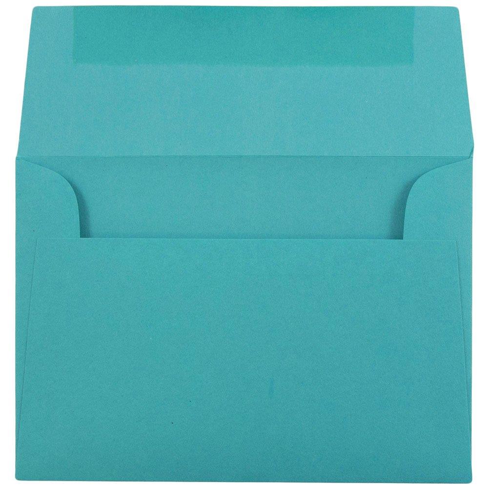JAM PAPER 4Bar A1 Colored Invitation Envelopes - 3 5/8 x 5 1/8 - Sea Blue Recycled - 25/Pack