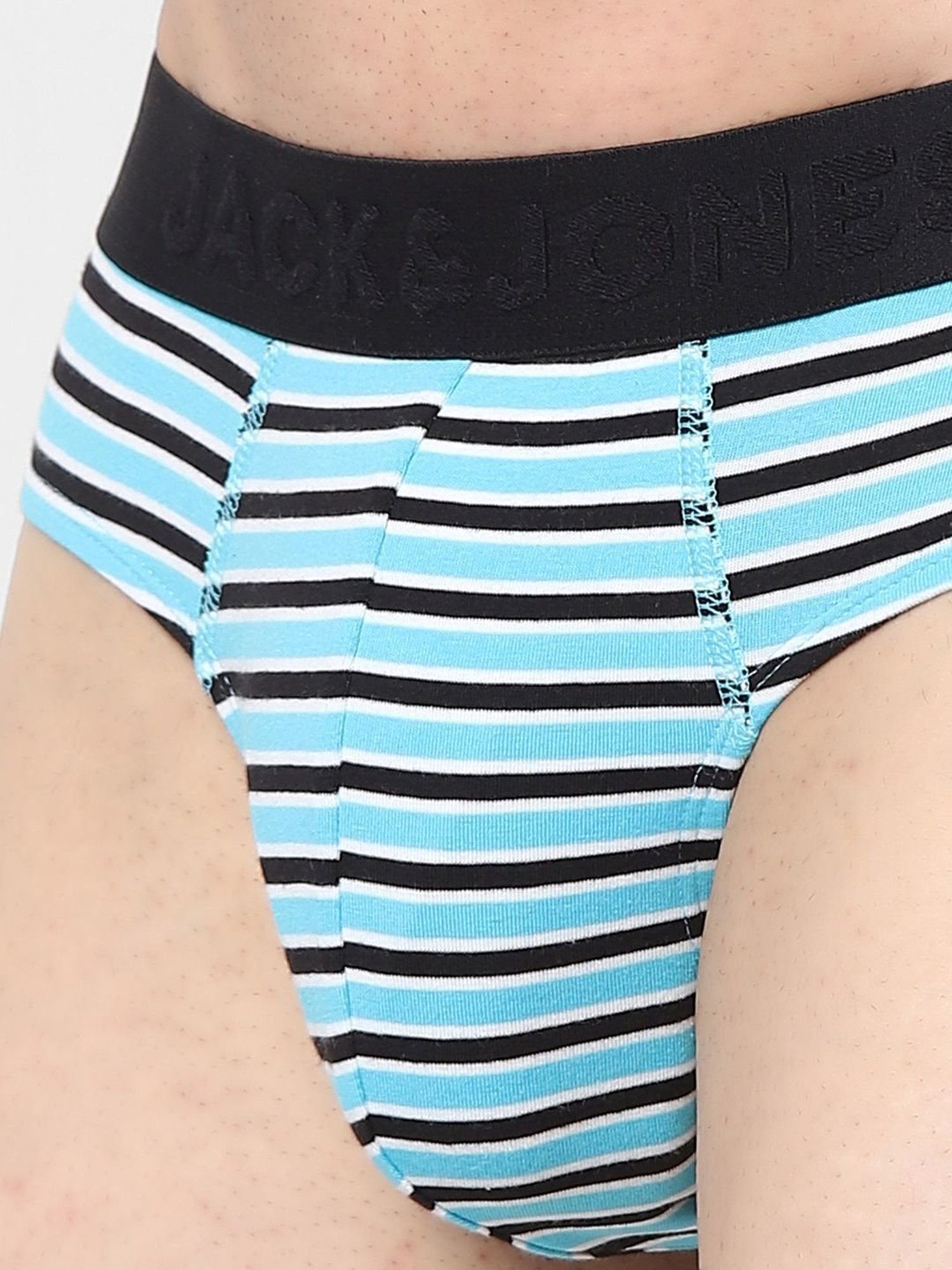 Jack & Jones Blue  Regular Fit Striped Briefs