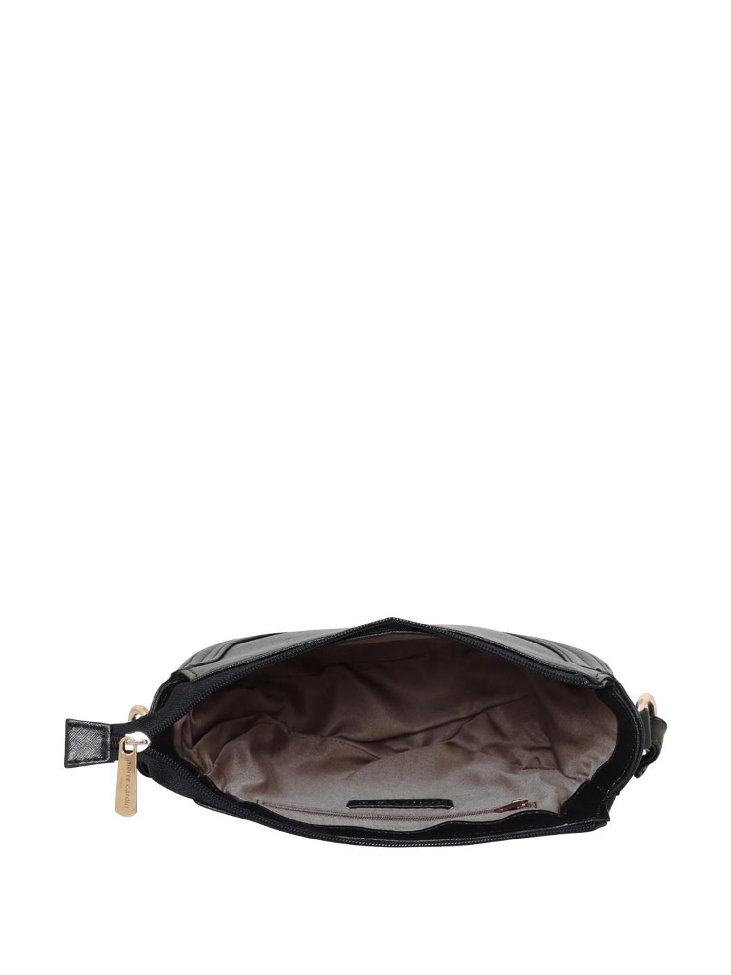 Pierre Cardin Black Solid Sling Handbag
