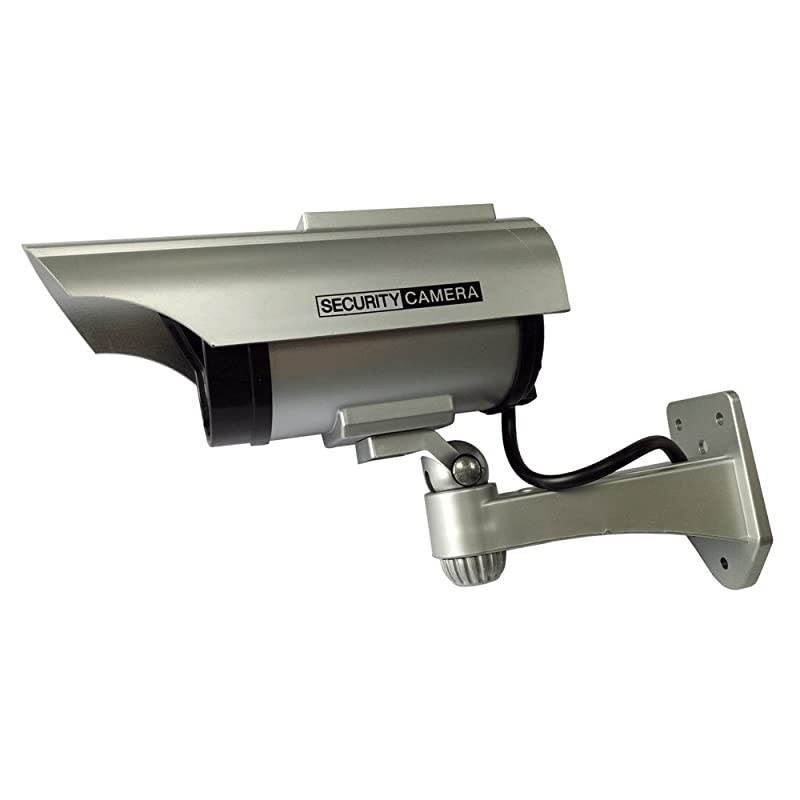 4Pack Dummy Solar Security Camera Fake Flashing Light Infrared LED CCTV Surveillance