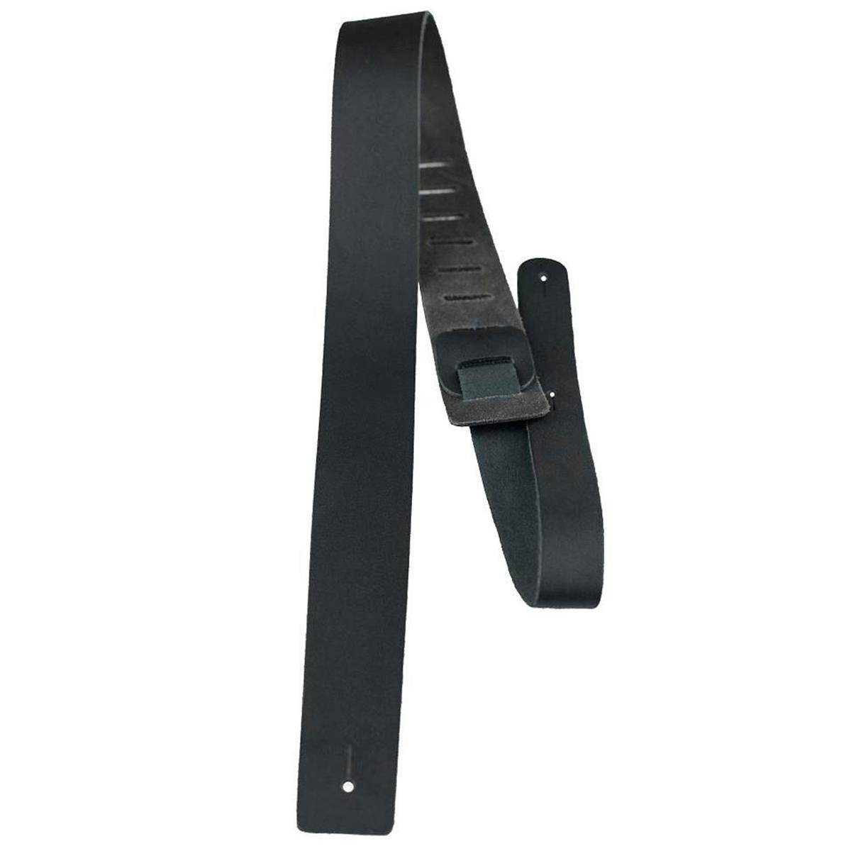 Perri's Leathers P20 2" Wide Soft Leather Guitar Strap, Black #177
