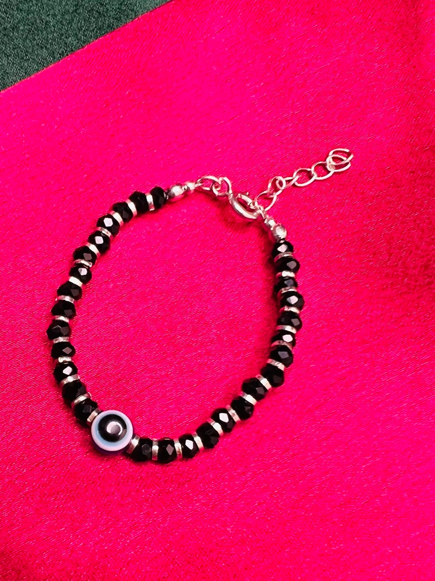 Arte Jewels 925 Sterling Silver Nazariya Evil Eye Bead Bracelet for Baby Girls & Boys