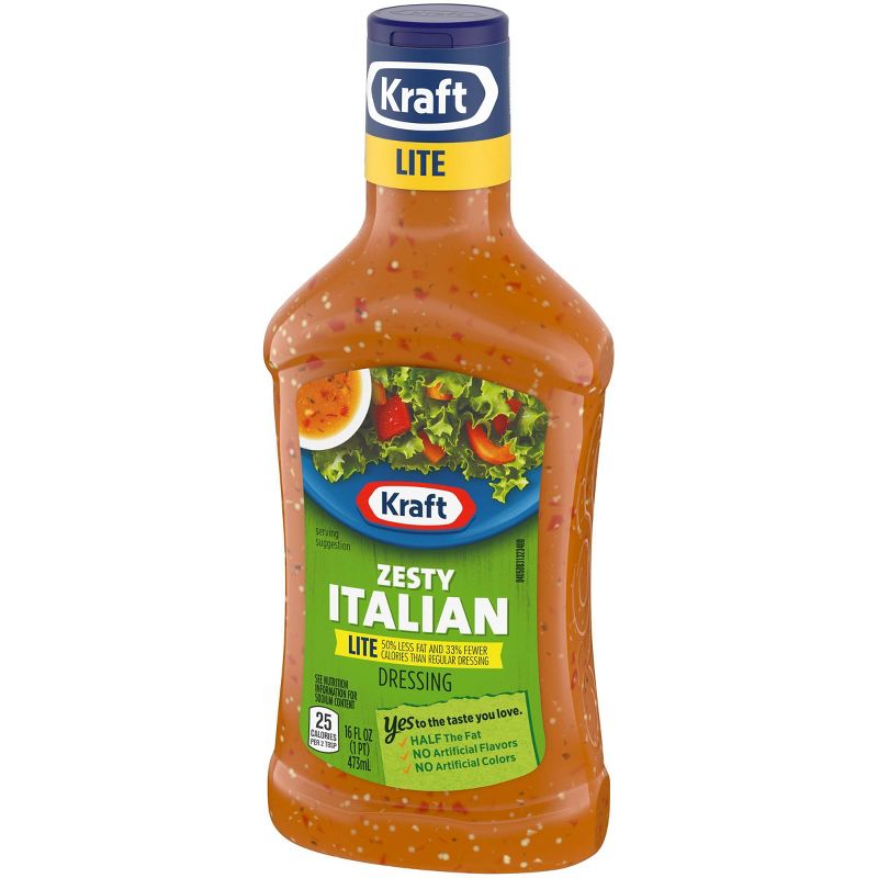 Kraft Lite Zesty Italian Salad Dressing - 16fl oz
