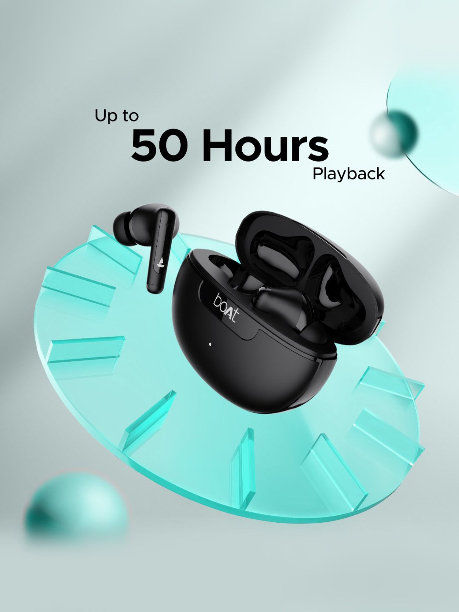 Boat Airdopes 161 ANC in Ear Earbuds with ANC 32dB & 50H Playback (Black, True Wireless)