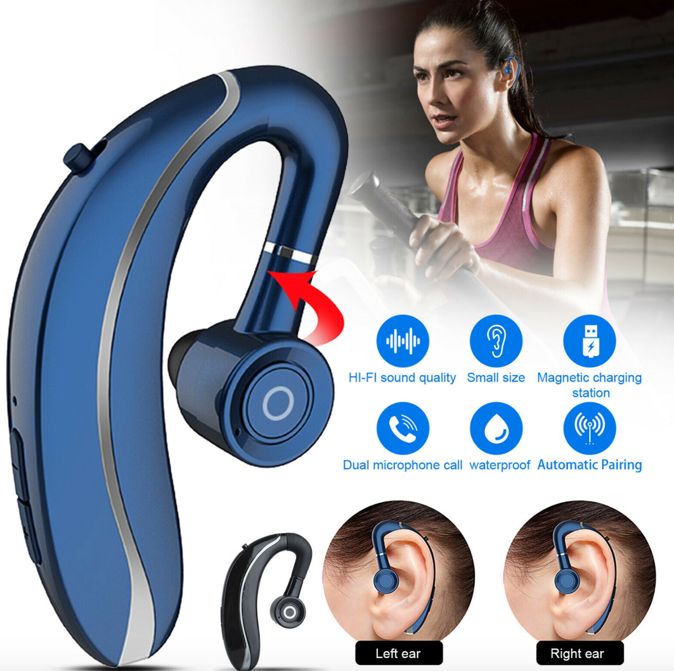 Headphone RADIGS RWM60U UHF Headset Wireless Microphone System,black