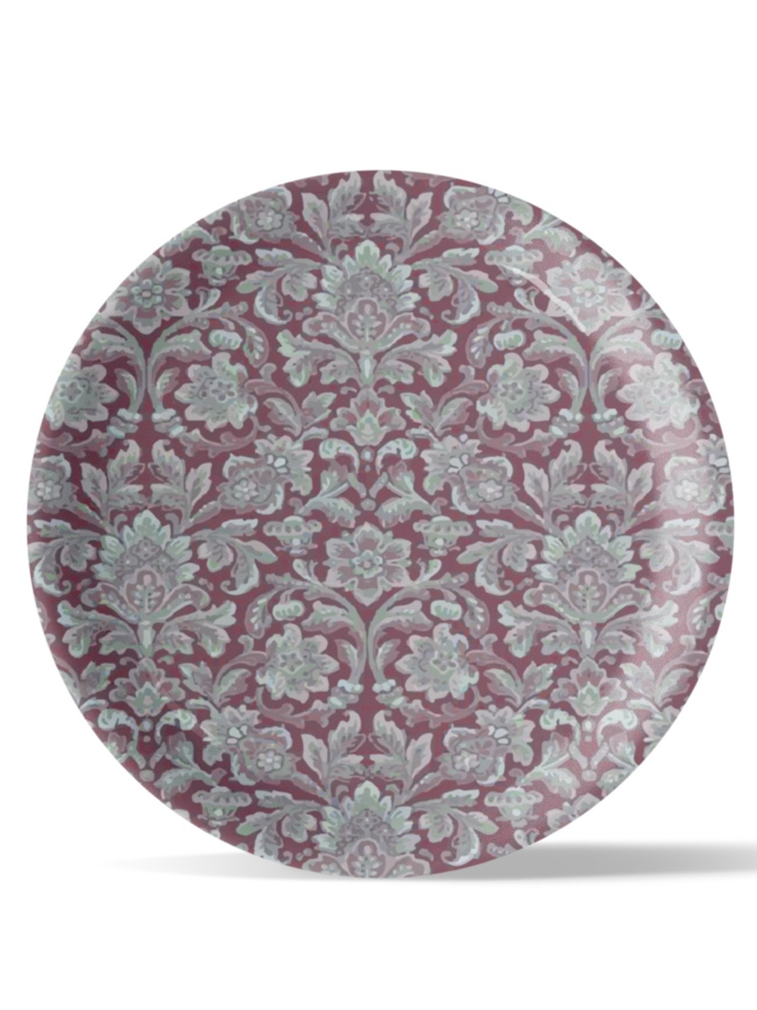 Nestroots Ethnic Floral Multicolor Porcelain Wall Plate