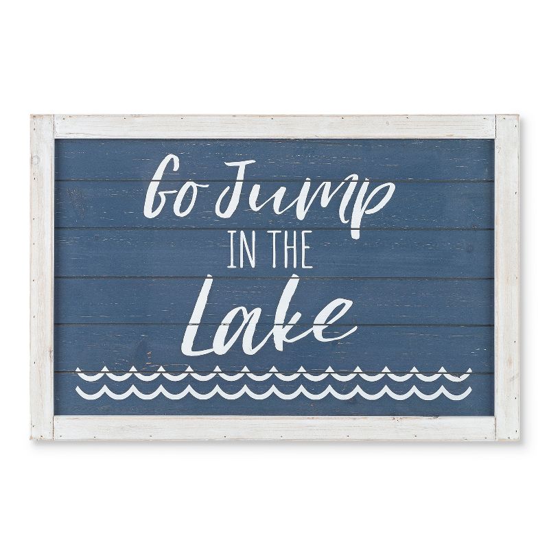 Lone Elm Studios Set of 2 23.63-inch Long Wooden Lake Themed Signs