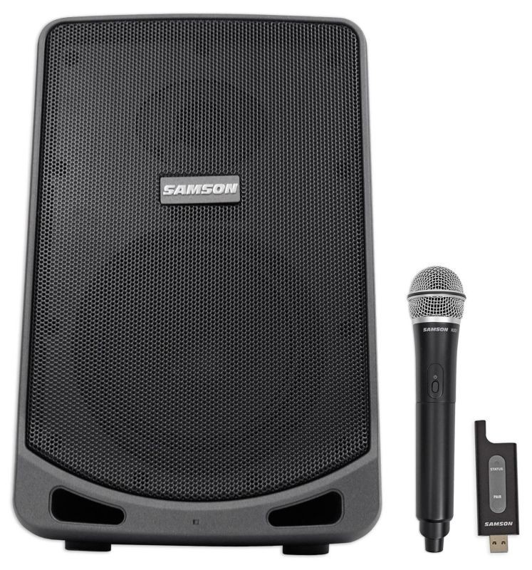 Samson 6" Portable Powered YouTube Karaoke Machine/System+Wireless Microphones