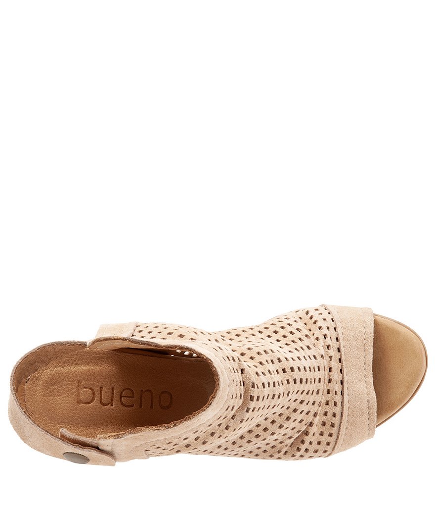 Bueno Udo Perforated Suede Slingback Sandals