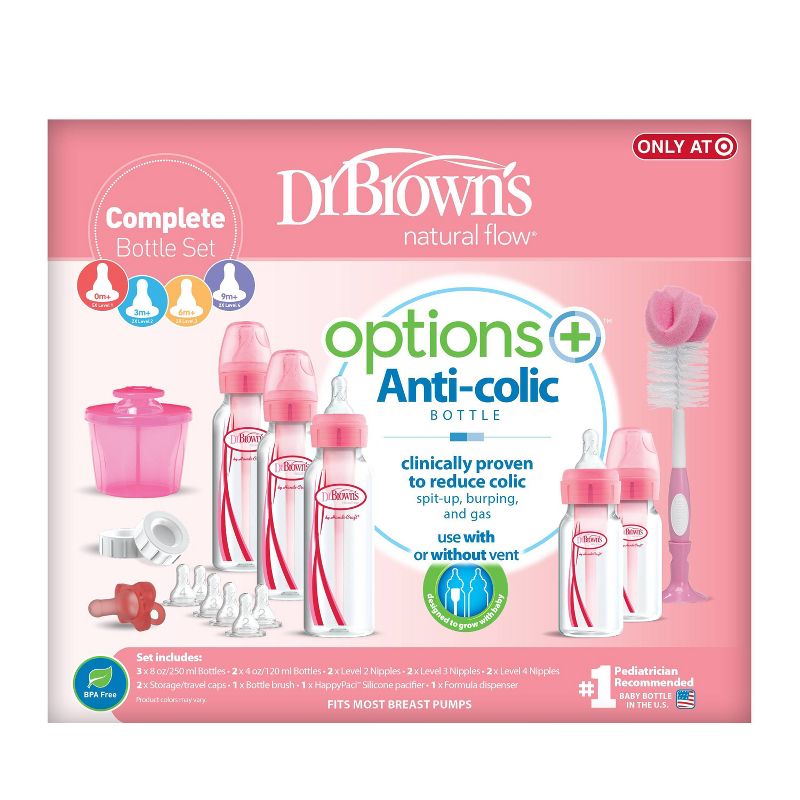 Dr. Brown's Options+ Baby Bottle Gift Set - Pink