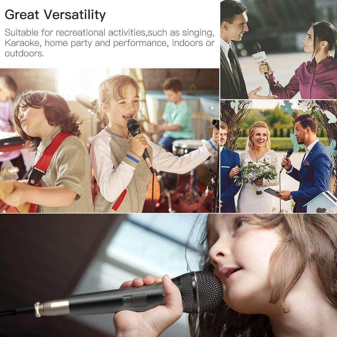 Karaoke Microphone,Fifine Dynamic Vocal Microphone for Speaker,Wired Handheld Mic with On/Off Switch and14.8ft Detachable Cable.(K6)