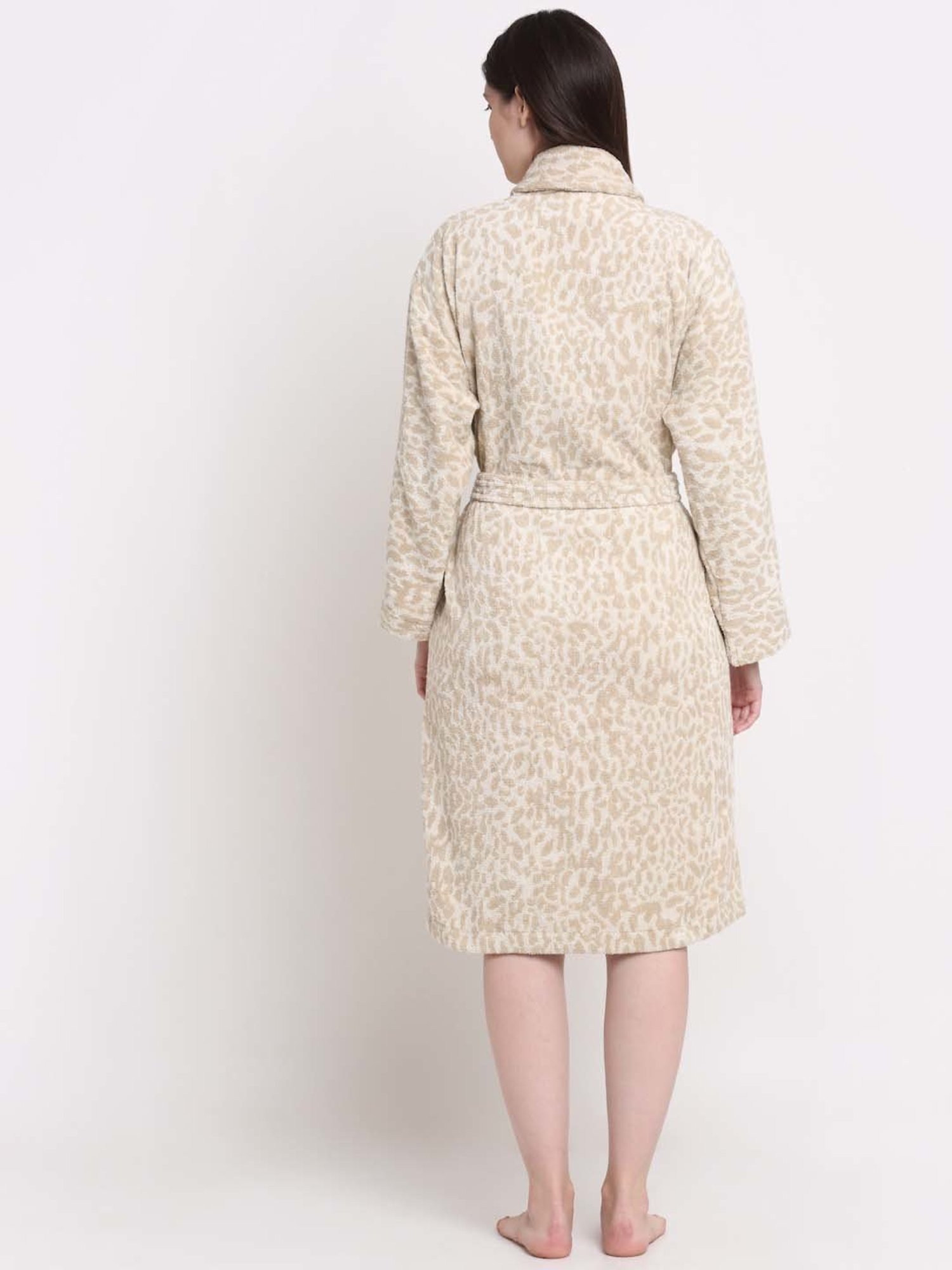 Creeva Everyday Red & Navy 225 GSM Micro Terry Bathrobe with Front Pocket & Kimono Collar