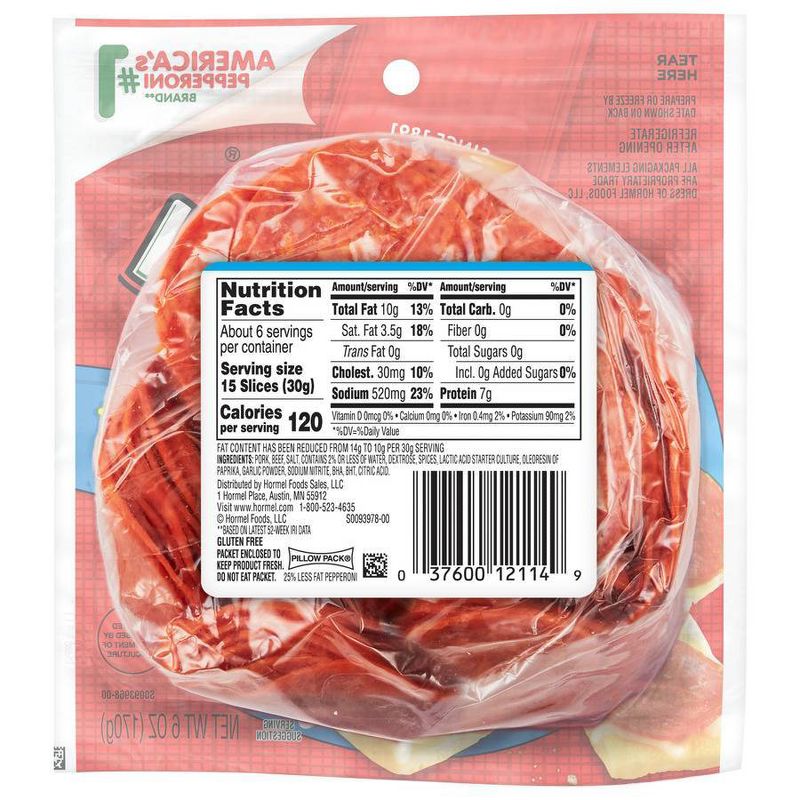 Hormel 25% Less Fat Pepperoni - 6oz