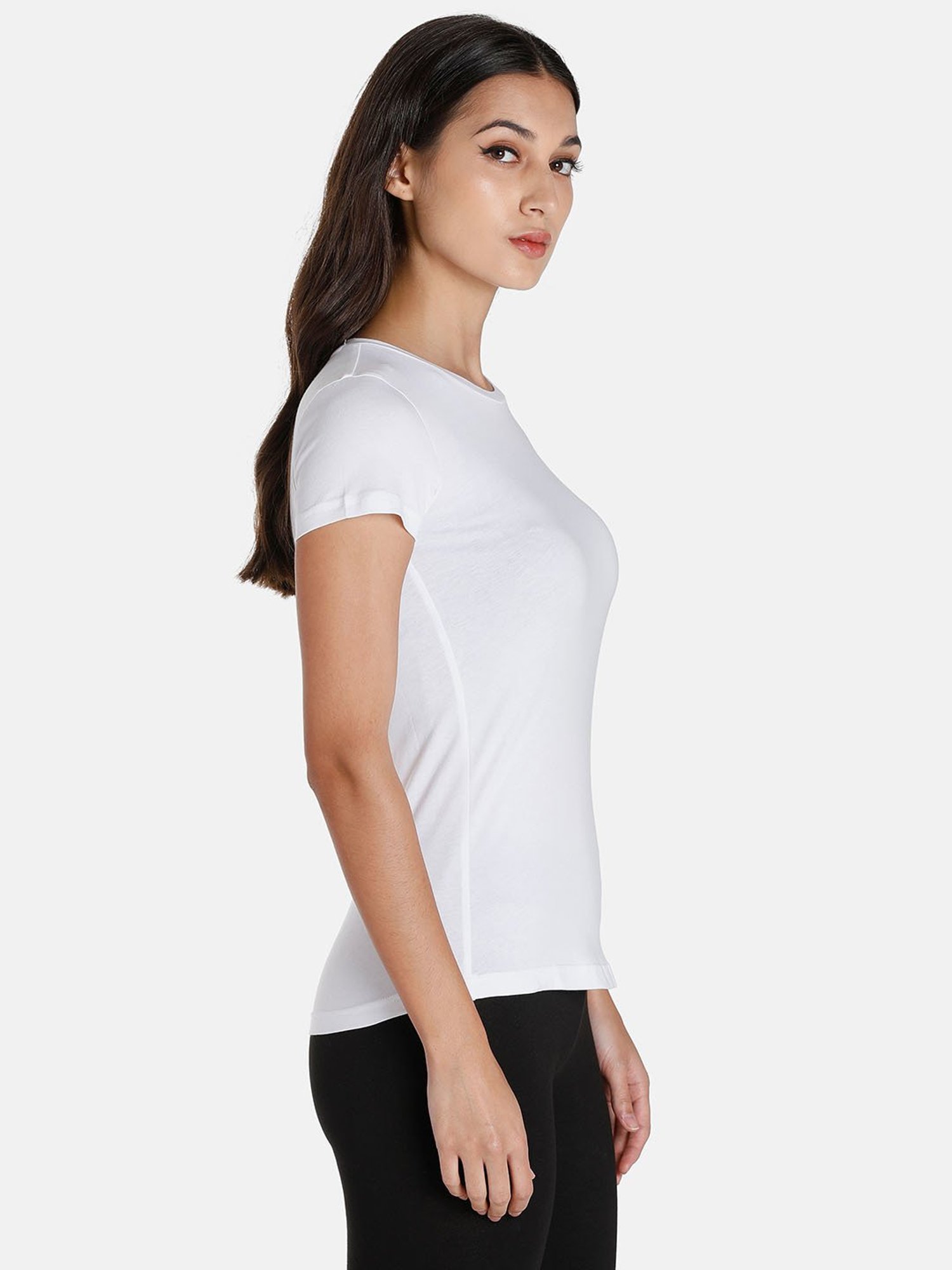 Puma White Cotton Logo Print Essential T-Shirt