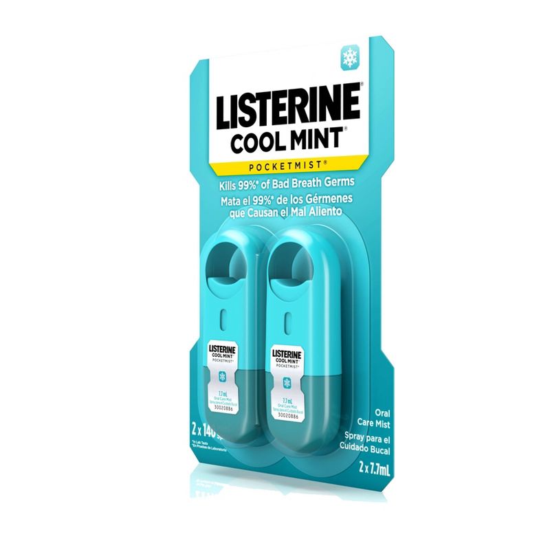 Listerine Cool Mint Pocketmist Oral Care Mist to Get Rid of Bad Breath - 2pk